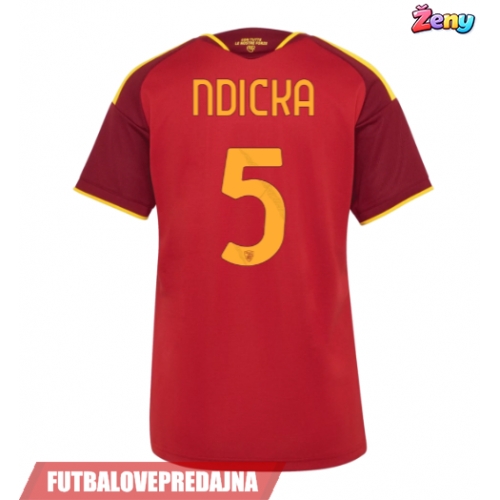 Lacne Ženy Futbalové dres AS Roma Evan Ndicka #5 2026-27 Krátky Rukáv - Domáci